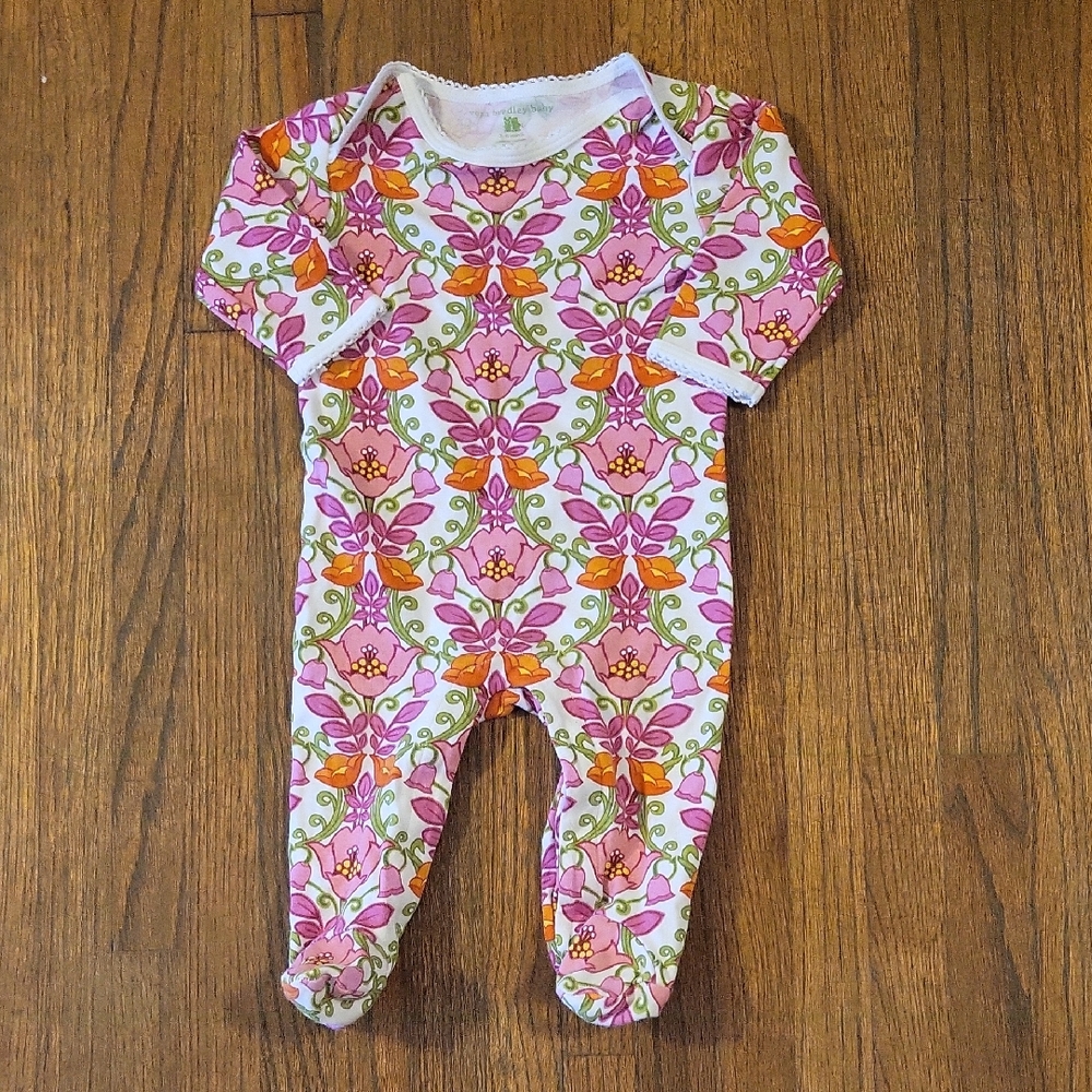 Vera Bradley Pink and Orange Floral Footie